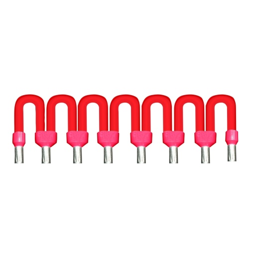 Pente flexíveis de - 8 Canais - Vermelha - 2 centímetros