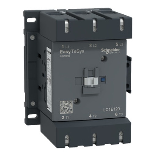 Contator, controle fácil TeSys, LC1E, 3P 3NO, AC-3AC-3e,  440 V, 120 A96 A, bobina 240 V CA, 50 Hz