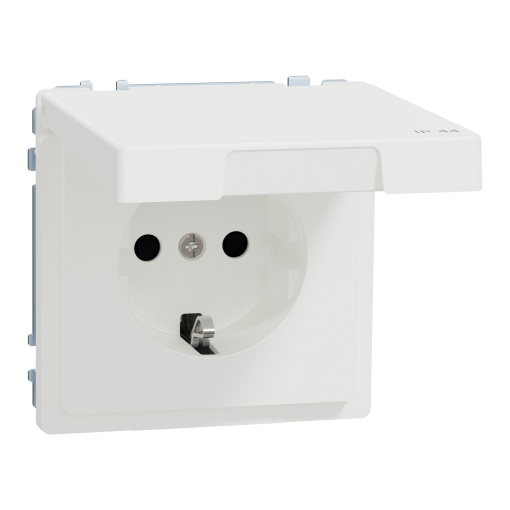 D-Life - Tomada 2PT IP44 - Branco Mate