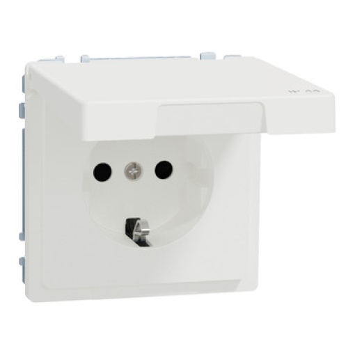 D-Life - Tomada 2PT IP44 - Branco Mate