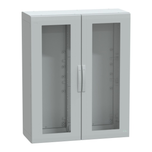 Floor standing encl. polyester vers.PLA compl.sealed 1250x1000x420 IP65 glazed