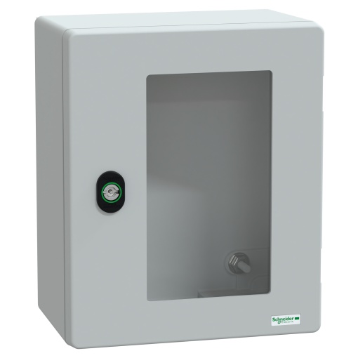 wall-mounting encl. polyester monobloc IP66 H308xW255xD160mm transparent door