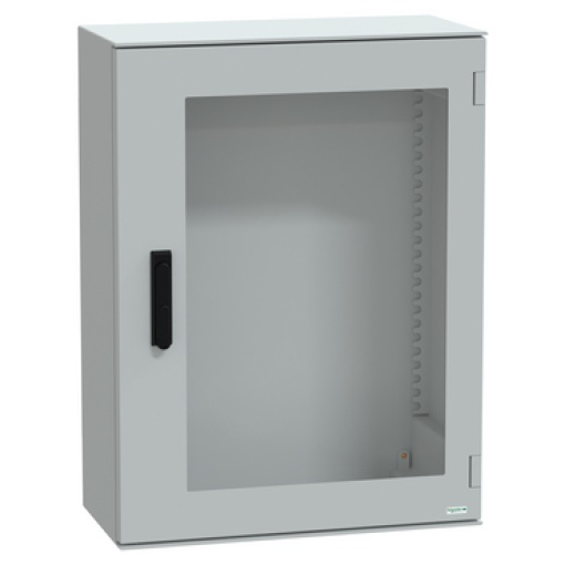 wall-mounting encl. polyester monobloc IP66 847x636x300mm 3p.lock glazed door