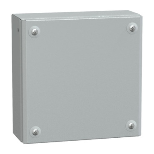 Metal industrial box plain door H200xW200xD80 IP66 IK10 RAL 7035
