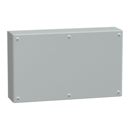 Metal industrial box plain door H300xW500xD120 IP66 IK10 RAL 7035