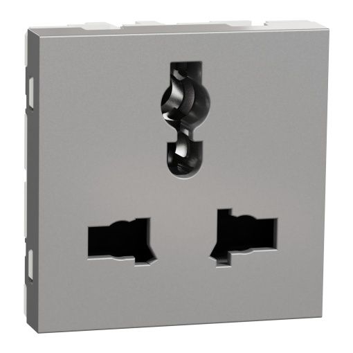 Nova Unica - Tomada Multistandard - 2 módulos - Alumínio