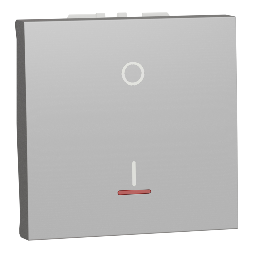 Nova Unica - Interruptor bipolar IO - luminoso - 16A - Alumínio