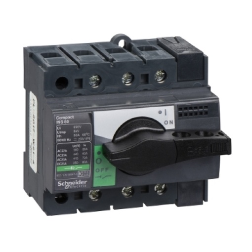 interruptor seccionador Interpact INS80 - 3 pólos - 80 A