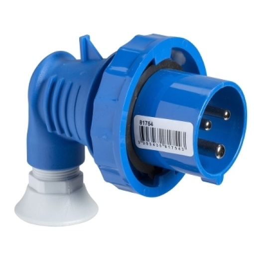 PratiKa wander plug - 90 angled - 16 A - 2P  E - 200...250 V AC - IP67