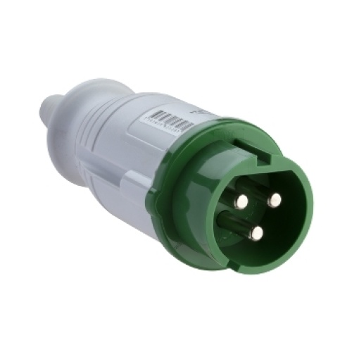PratiKa wander plug - straight - 32 A - 2P - 20...25 V AC - IP44