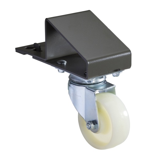 4 wheels 2 free, 2 with locking system for transport with individual plinth