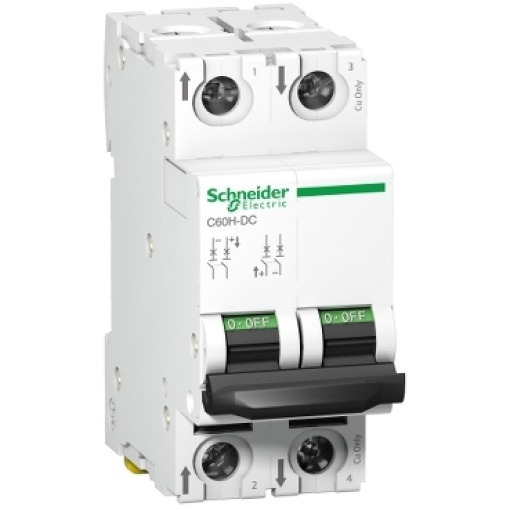 miniature circuit breaker - C60H - 2 poles - 40 A - C curve