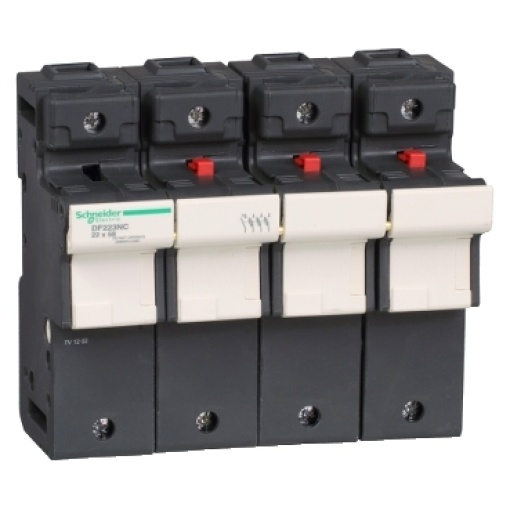 TeSyS porta-fusível 3P N 125A - tamanho fusível 22 x 58 mm
