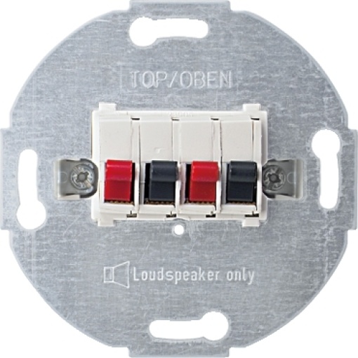 Tomada altifalante dupla, branco polar