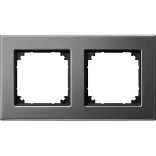 Quadro, metal Merten M-Plan, 2 elementos, rhodium cinza