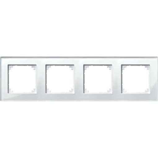Quadro, vidro do Merten M-Plan, 4 elementos, branco brilhante