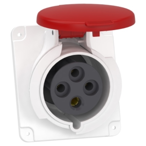 PratiKa socket - screw - angled - 32A - 3P  E - 380...415 V AC - panel