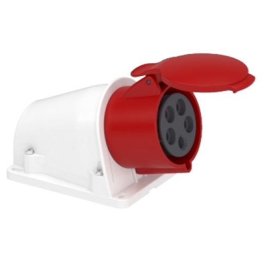 PratiKa socket - fast - angled - 32A - 3P  N  E - 380...415 V AC - wall