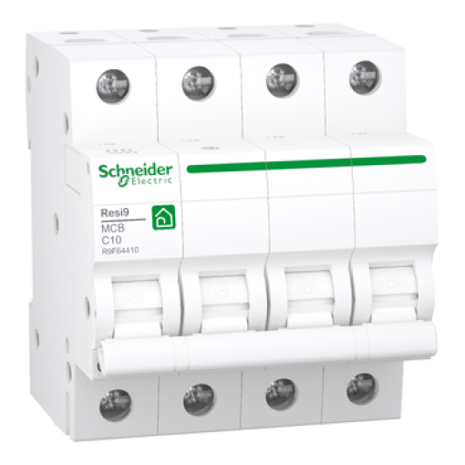 Disjuntor, Resi9, 4P, 10A, Curva C, 3000A IEC 60898-1