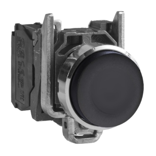 Botão preto de saída 1na