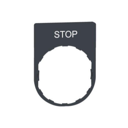 Placa inscrip.30x40mm "stop"