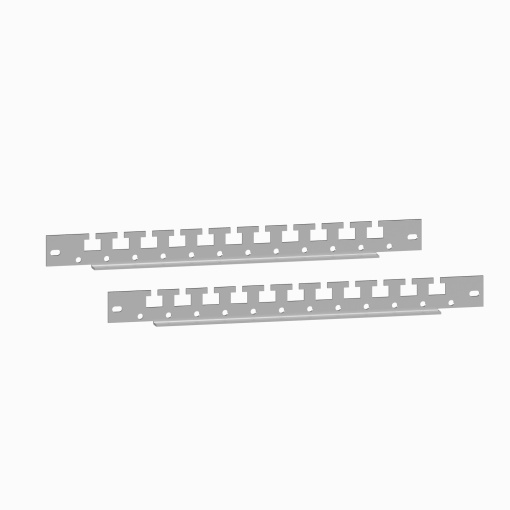 Set of 2 door cross rails for SPACIAL WM enclosure, width 400mm