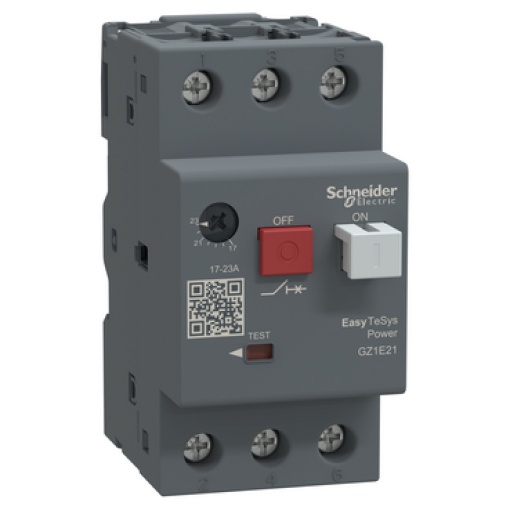 Disjuntor motor, Easy TeSys Power, GZ1E, CA-3, 3P, 17..23 A, disparo magnético-térmico