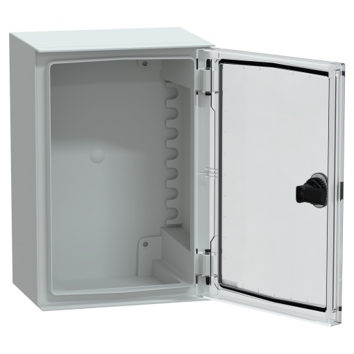 wall-mounting encl. ABSPC monobloc IP66 H310xW215xD160mm transparent door
