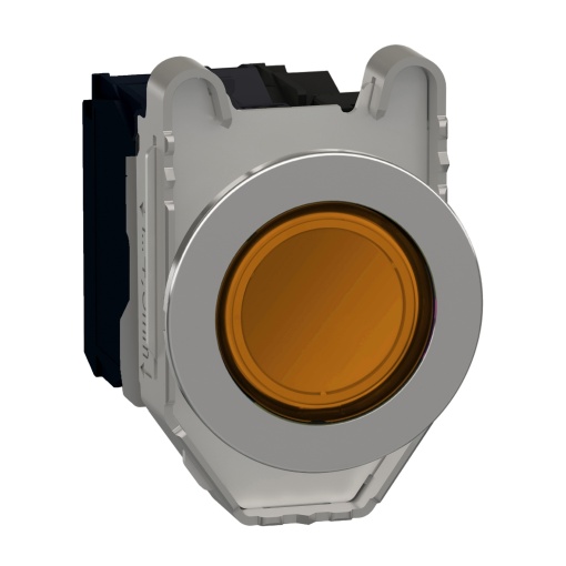 botão flush   luminosous  laranja 230v led ac 1na 1