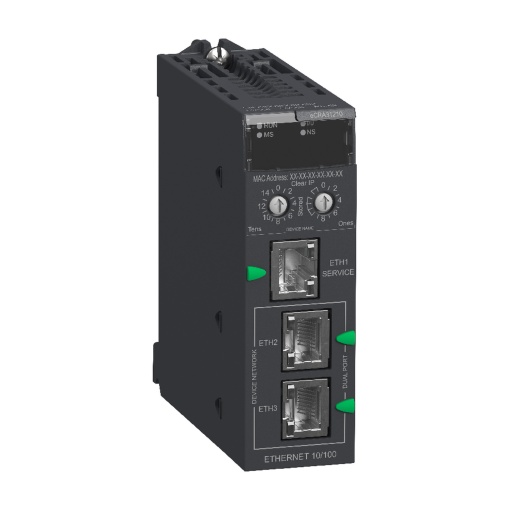 Adaptador de ligação EIO, Modicon X80, com placa de base Ethernet
