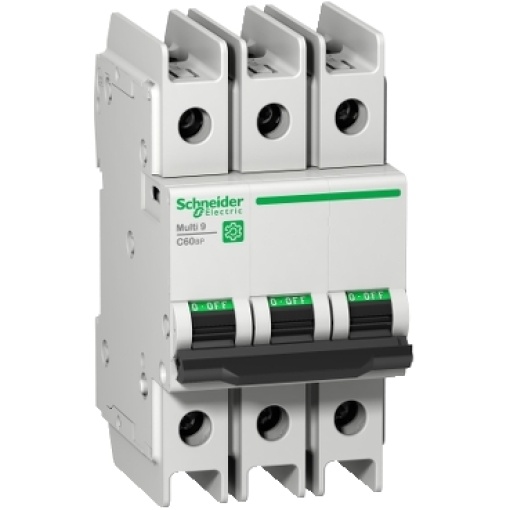 Multi9 - Disjuntor C60BP, 3P, 2A, curva D, 10kA UL489, 10kA IECEN 60947-2