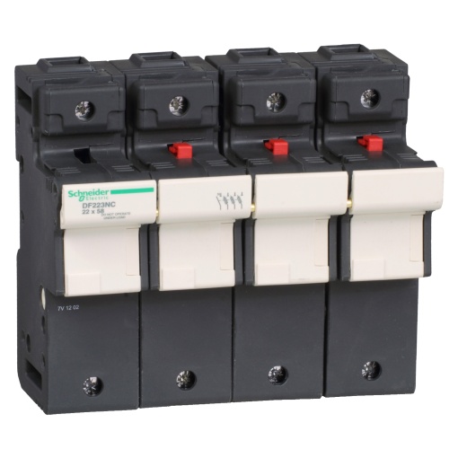 TeSyS porta-fusível 3P N 125A - tamanho fusível 22 x 58 mm