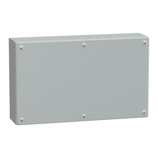 Metal industrial box plain door H300xW500xD120 IP66 IK10 RAL 7035