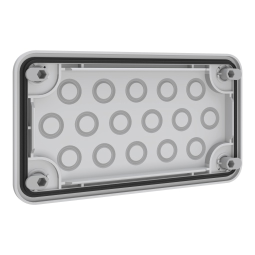 Placa de entrada de cabos, PrismaSeT XL, 16 entradas, 16xM16, com fechadura do lado de fora