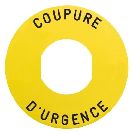 60mm label circular 'arret d'urgence'