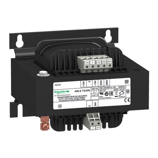 Transformador de tensão - 230..400 v - 1 x 24 v - 250 va