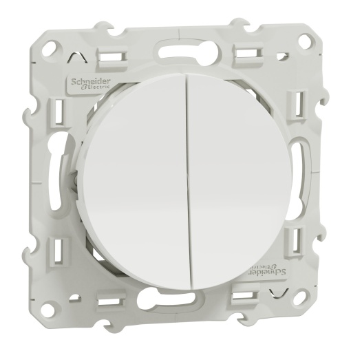 Odace - Comutador de escada  Botão de pressão NANF - 10A - Branco