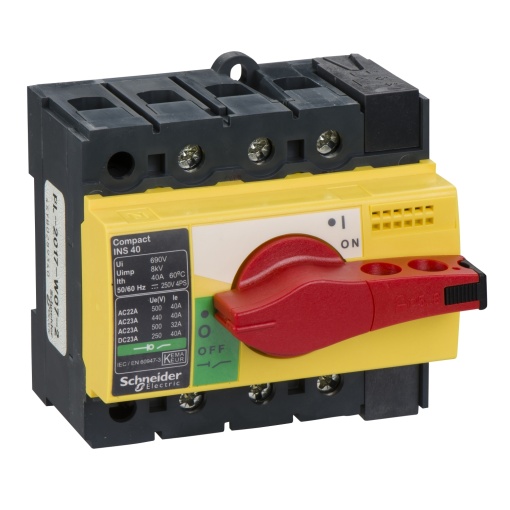 interruptor seccionador Interpact INS40 - 3 pólos - 40 A