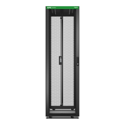 Easy Rack 600mm  42U  1000mm, com teto, painel lateral, rodas, pés e 4 suportes, sem fundo, preto