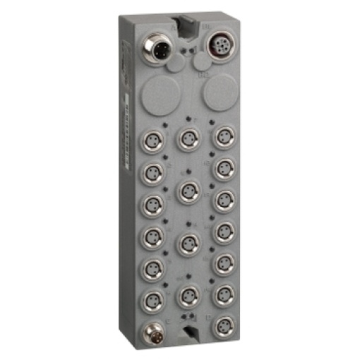 Bloco de expansão de ES discretas, Modicon TM7, IP67, 16 entradas digitais, 24 V CC, conector M8