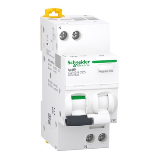 Acti9 iCV40N - disjuntor diferencial - 1PN - 25 A - C - 6000A - 30mA - tipo AC