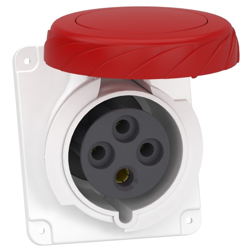 Tomada, Mureva PK, para montagem em quadro, inclinada, 32 A, 3PE, 400 V, IP67