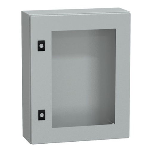 Spacial CRN tspt door wo mount.plate. H500xW400xD150 IP66 IK08 RAL7035..
