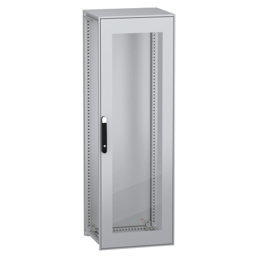 Armário elétrico modular de montagem no chão, PanelSeT SFN, aço descarbonizado, porta transparente, 1800x600x500mm, IP55