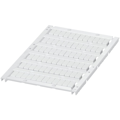 MARKING CARD WITH 6 STRIPS, 5MM, UNPRINTED, 72 CHARACTERS, WHITE