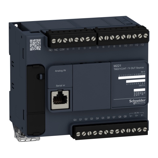 controlador lógico, Modicon M221, 24 ES, transístor, PNP