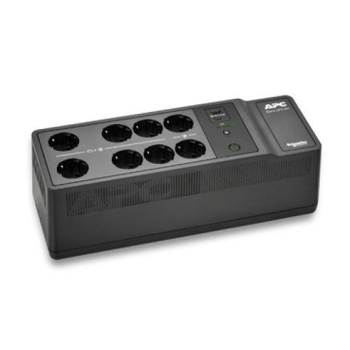 APC Back-UPS, 850VA520W Montagem no chãona parede, 230V, 8x tomadas CEE 73 Schuko, portas USB tipo AC, bateria substituível pelo utilizador