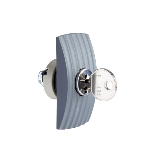 Cylindrical barrel key 405E mounted with esscutcheon