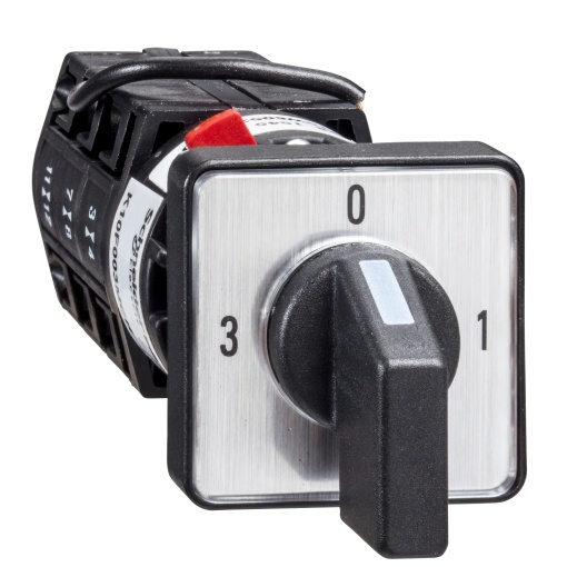 cam ammeter switch - 3L-N - 90 - 10 A - for Ø 16 or 22 mm