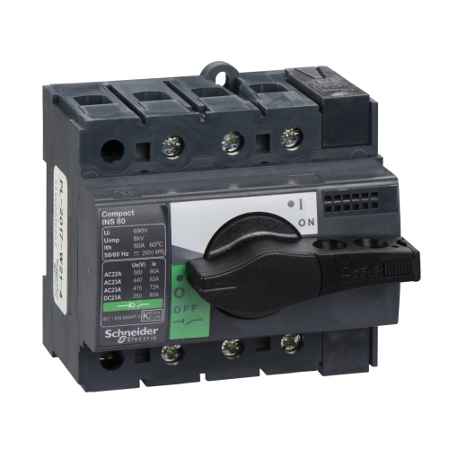 interruptor seccionador Interpact INS80 - 3 pólos - 80 A